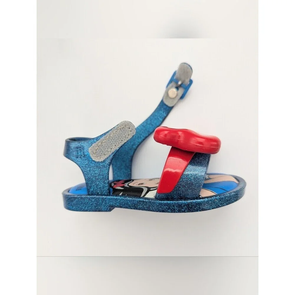 Mini Melissa Disney Snow White Sandals w/Red Bow Accent - Size 5